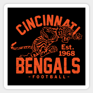 Vintage Cincinnati Bengals 2 by Buck Tee Originals Magnet